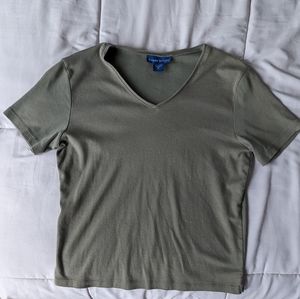 Olive green Karen Scott medium t-shirt short sleeve